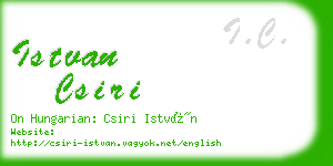 istvan csiri business card